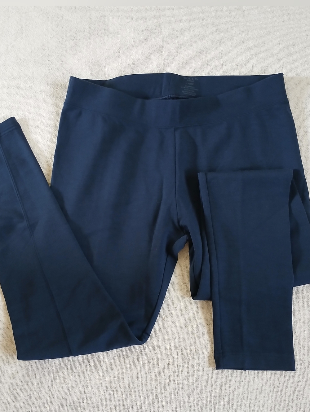 woolx ♡ stella merino wool blue leggings large layering